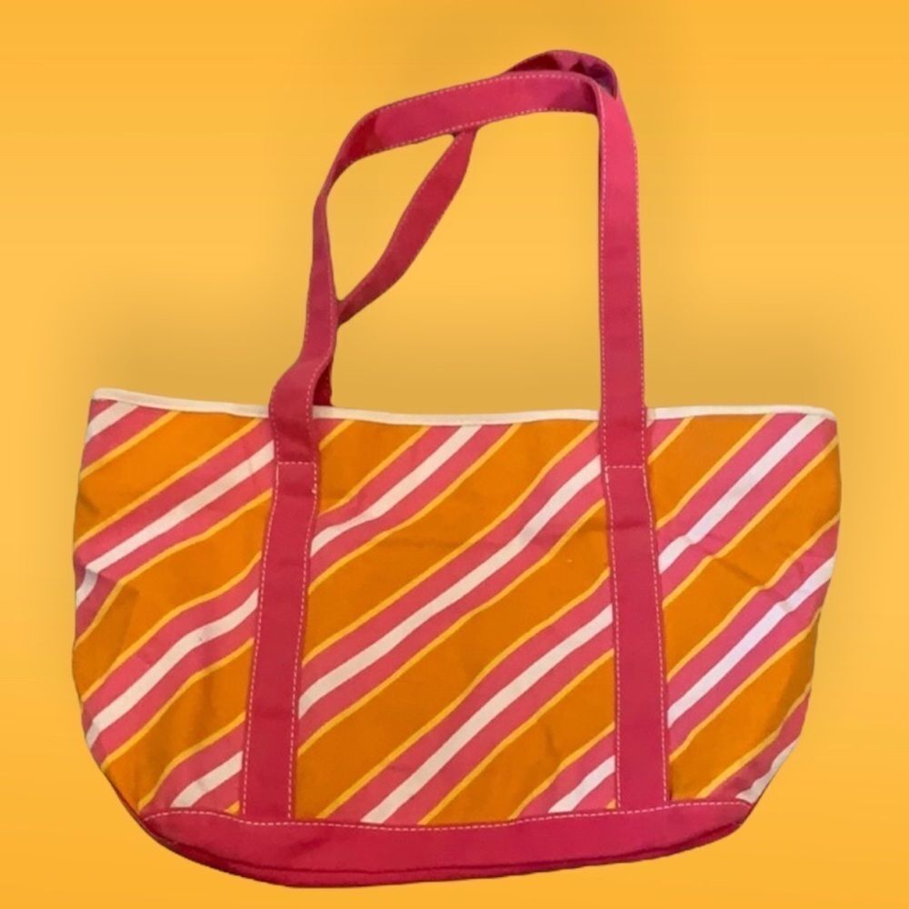 Candy striped tote M/L